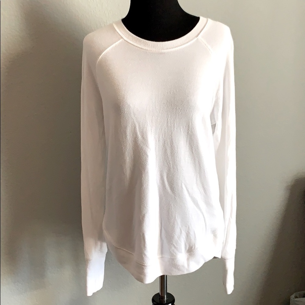 Athleta White Mindset Lightweight Sweatshirt